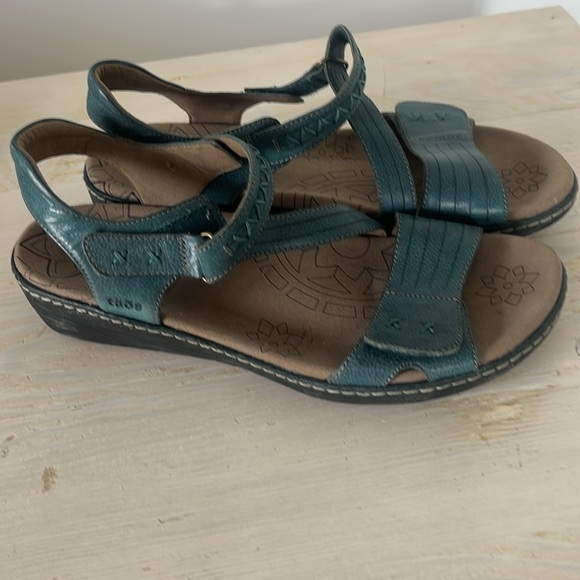 Zenith by Taos leather sling back sandals in teal women’s size 11 - Picture 2 of 6